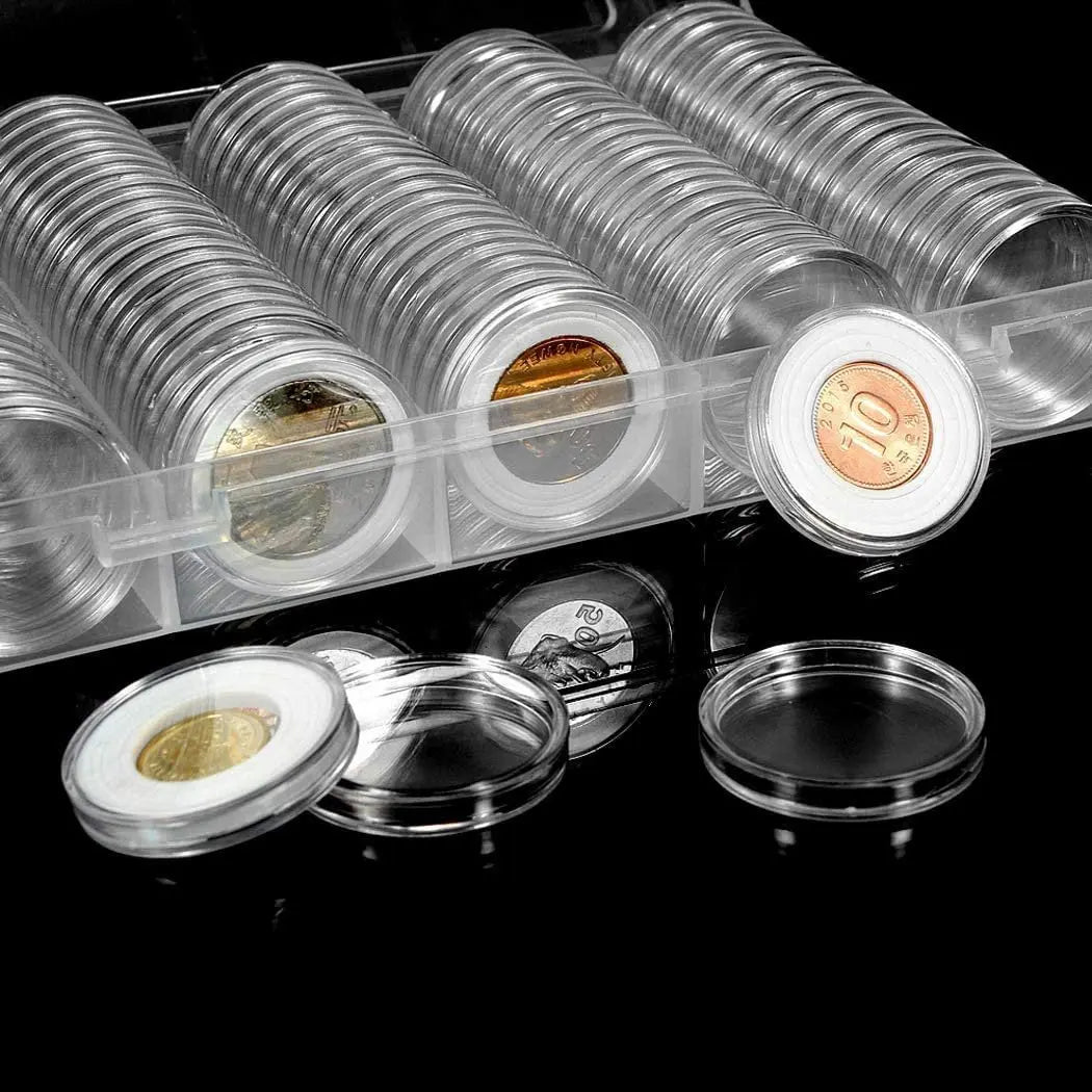 CoinCradle 100-Piece Coin Capsule Storage Set