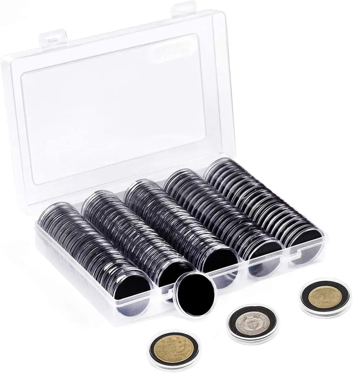 CoinCradle 100-Piece Coin Capsule Storage Set