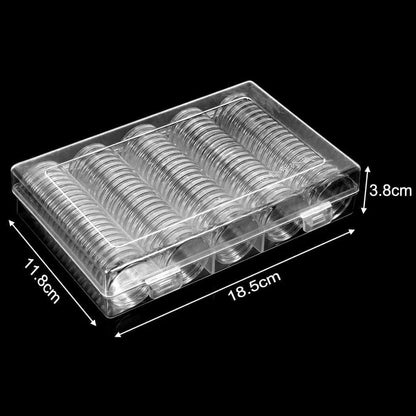 CoinCradle 100-Piece Coin Capsule Storage Set